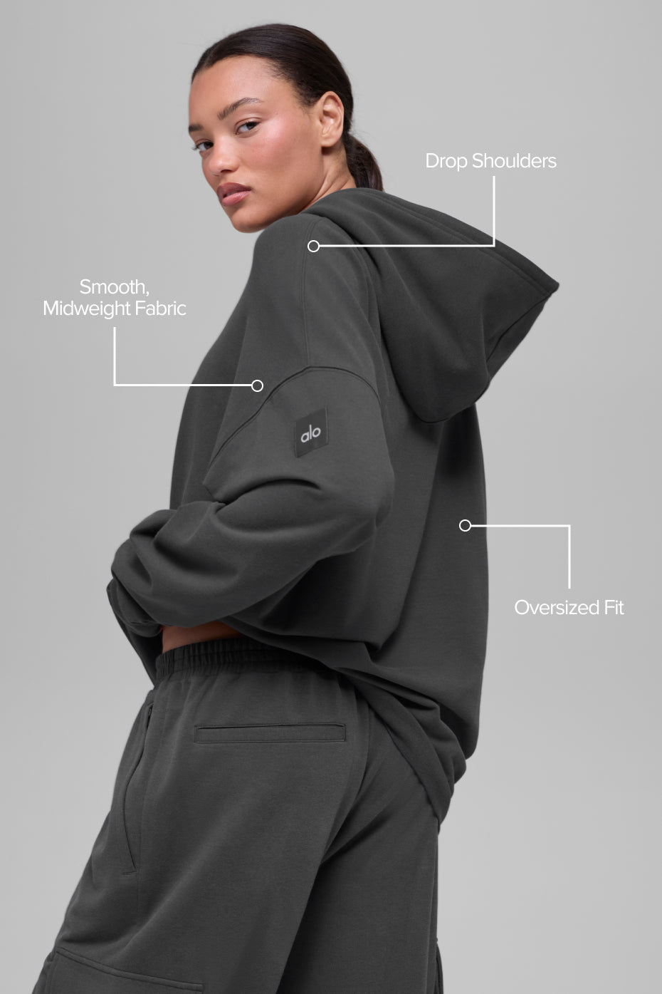 alo Double Take Hoodie - Anthracite