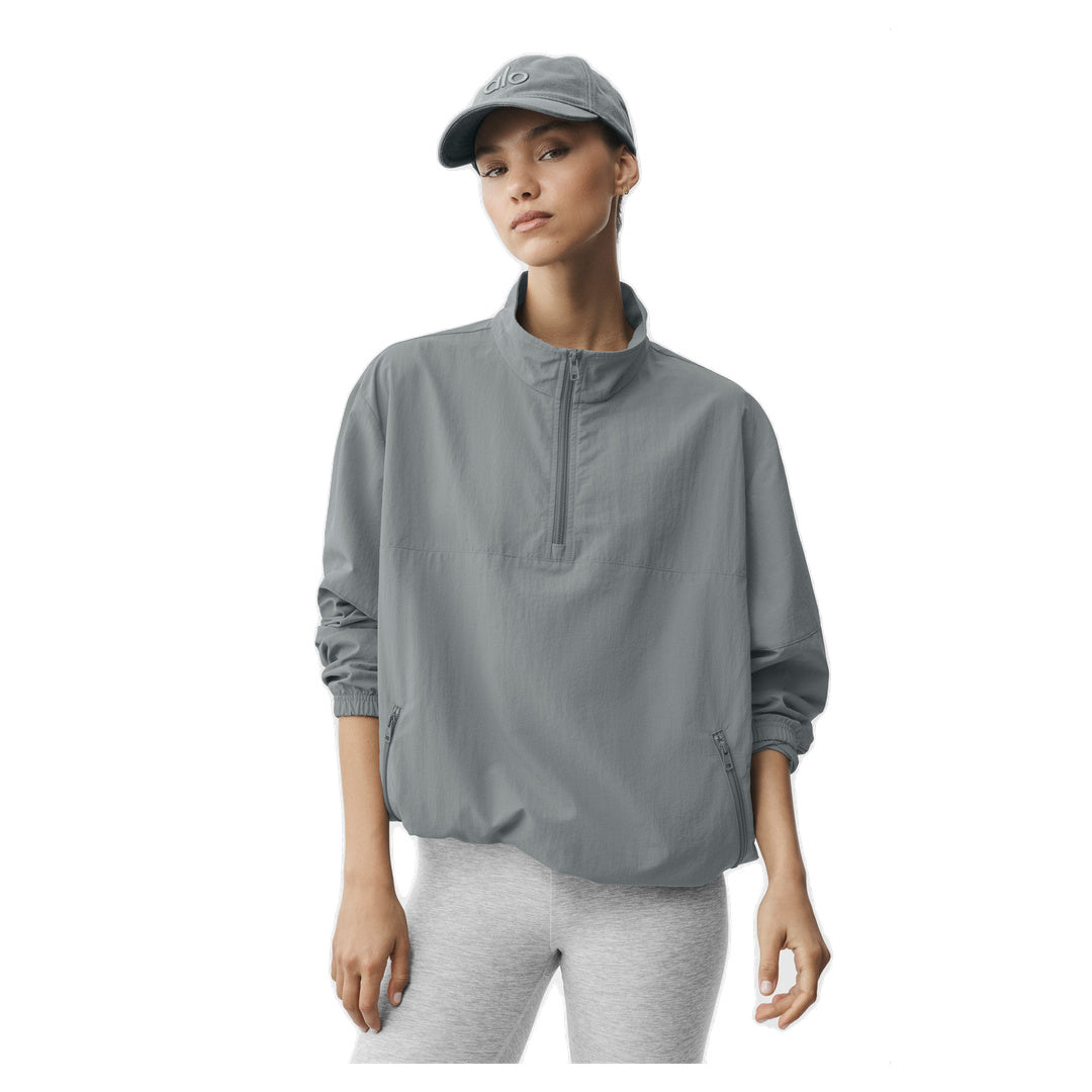 ALO Light Weight Takeaway Track Pullover - Monument