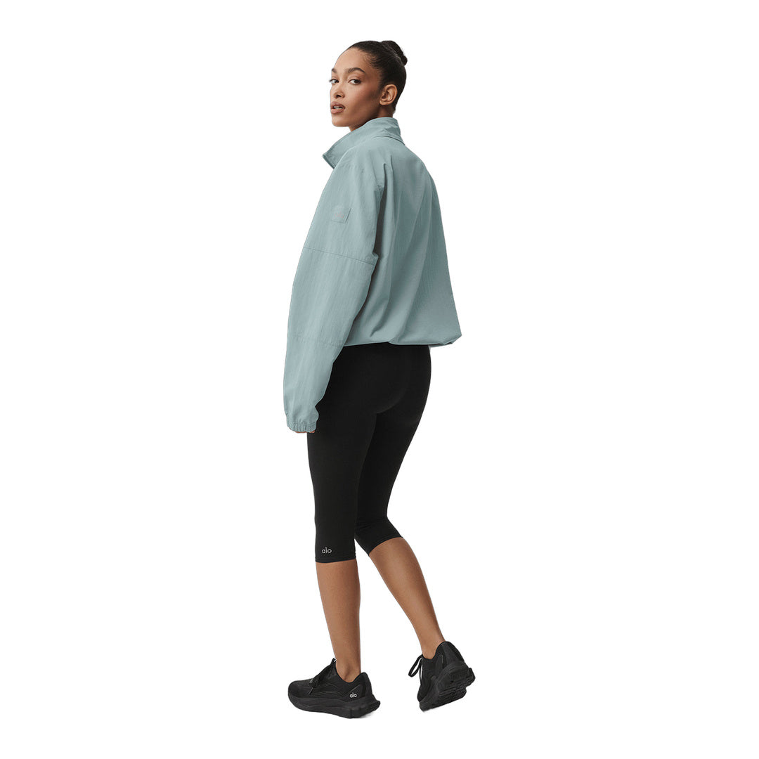alo Light Weight Takeaway Track Pullover - Desert Sage