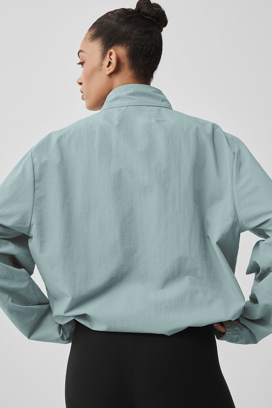 alo Light Weight Takeaway Track Pullover - Desert Sage