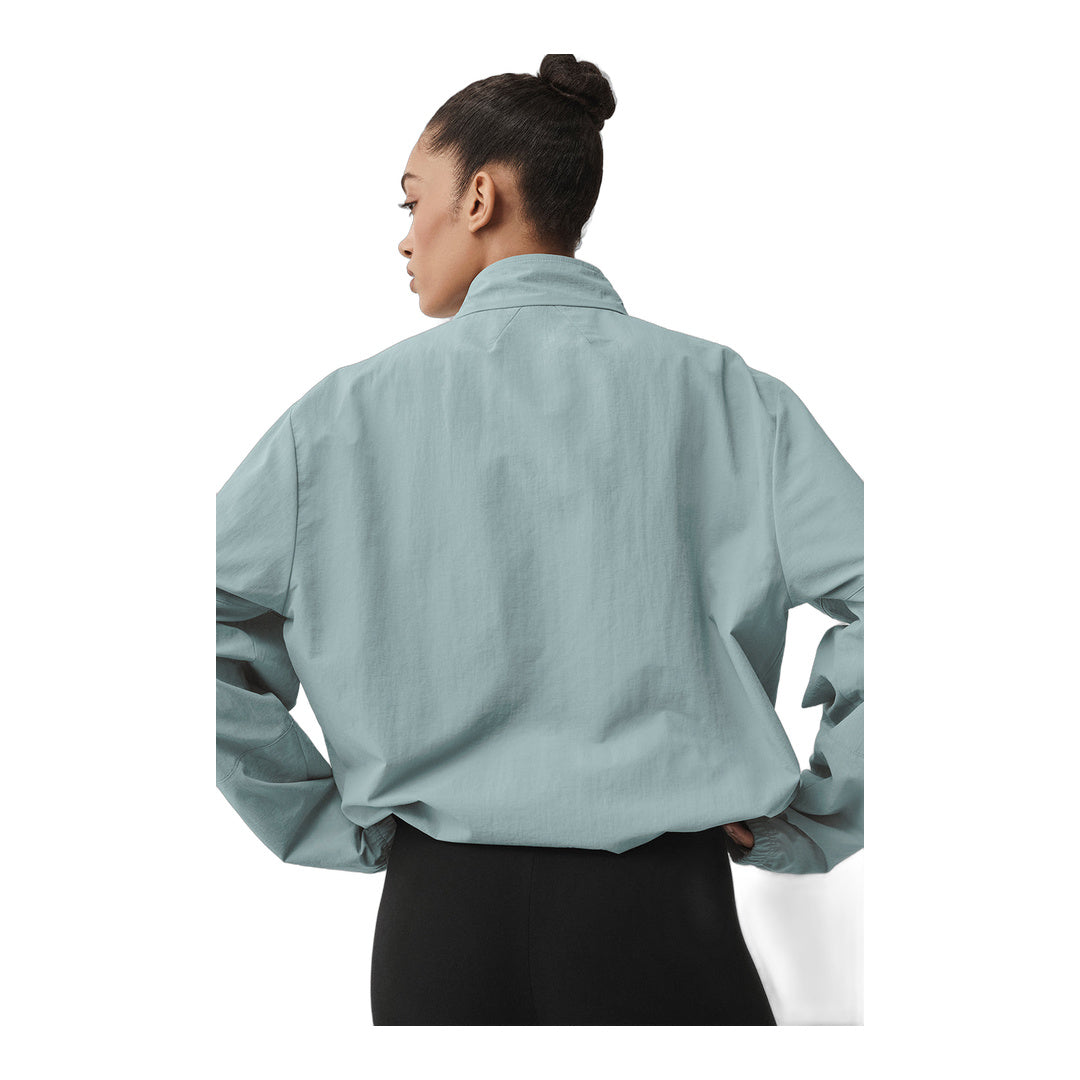 alo Light Weight Takeaway Track Pullover - Desert Sage