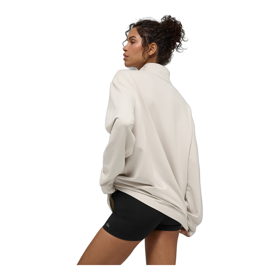 alo Double Take Long Sleeve 1/4 Zip - Bone