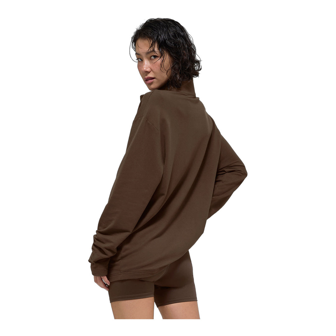 alo Double Take Long Sleeve 1/4 Zip - Espresso