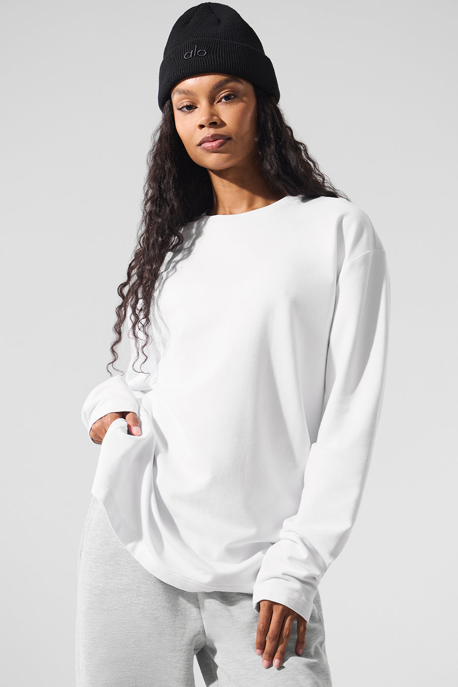 alo Double Take Long Sleeve Crew - White