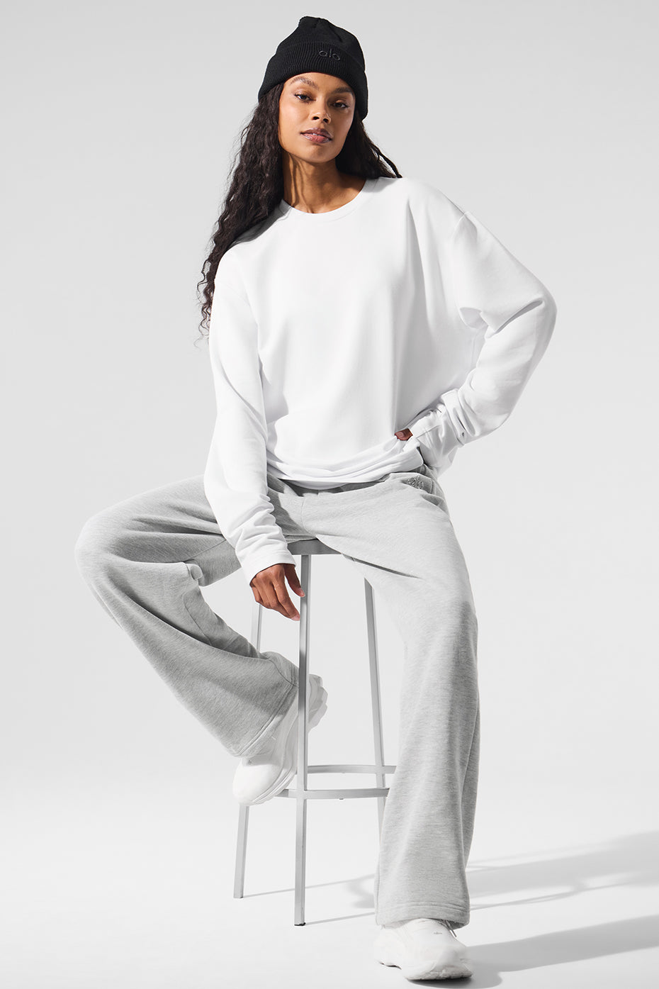 alo Double Take Long Sleeve Crew - White