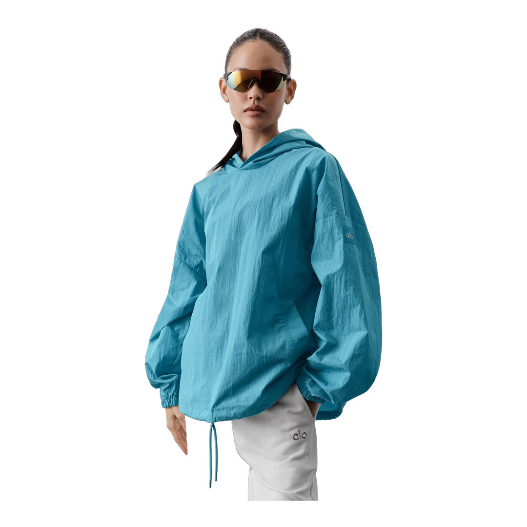 alo Axis Hooded Pullover - Blue Breeze