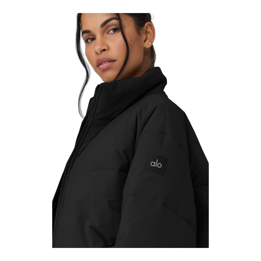 alo Stretch Woven Street Puffer - Black