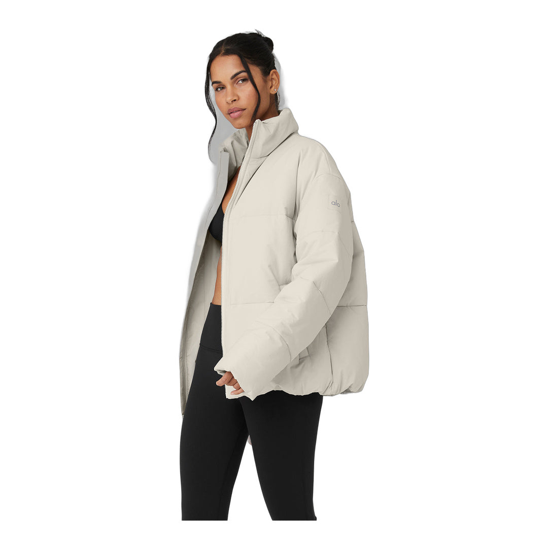 alo Stretch Woven Street Puffer - Bone
