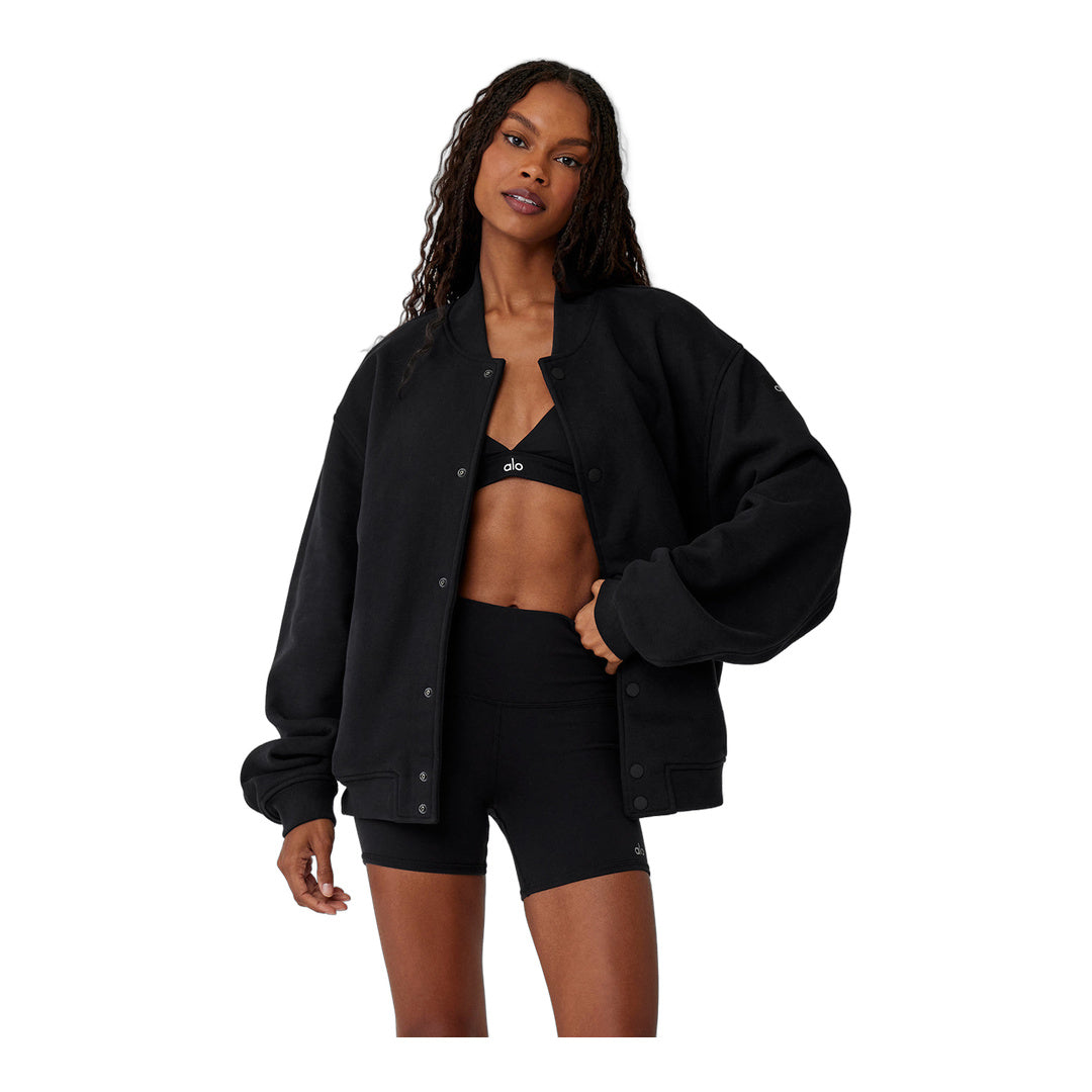 alo Renown Varsity Jacket - Black