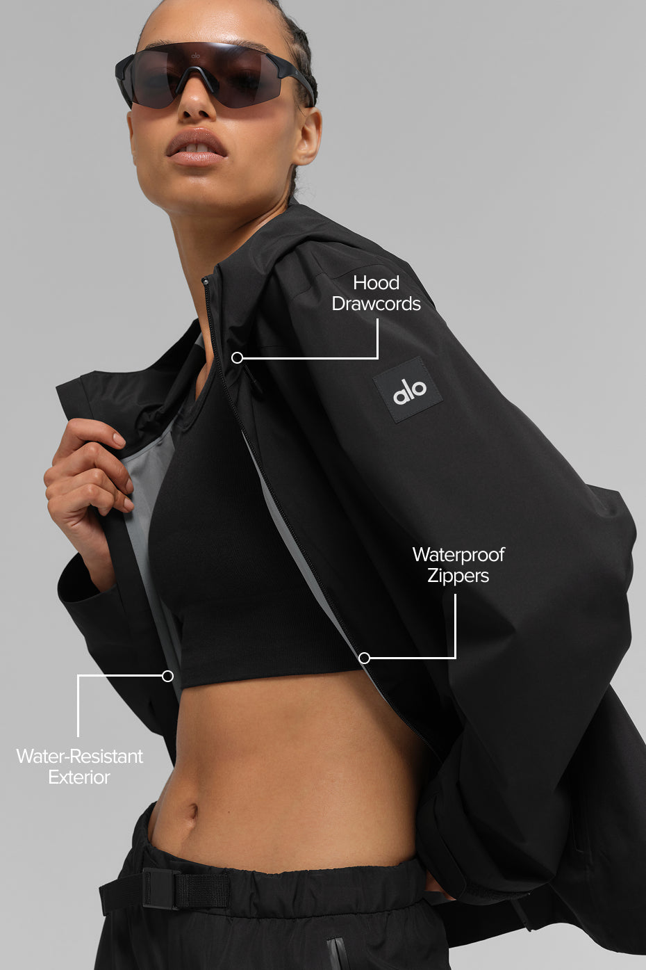 alo Alpha Shell Jacket - Black
