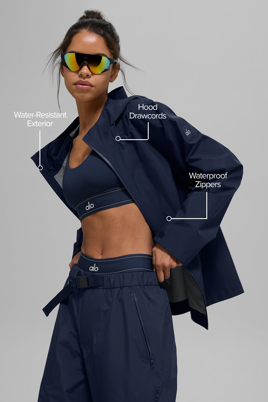 alo Alpha Shell Jacket - Navy
