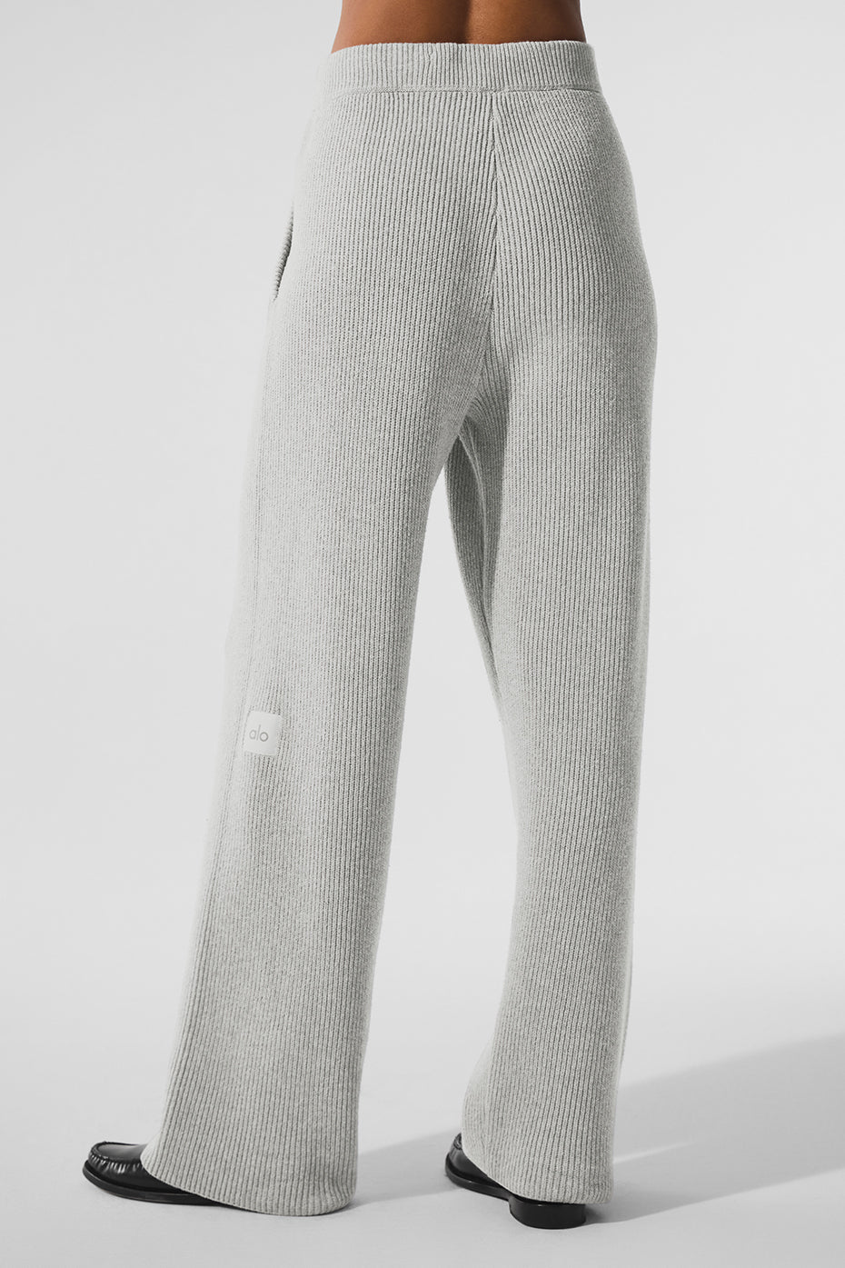 alo Domain Rib Knit Sweatpant - Athletic Heather Grey