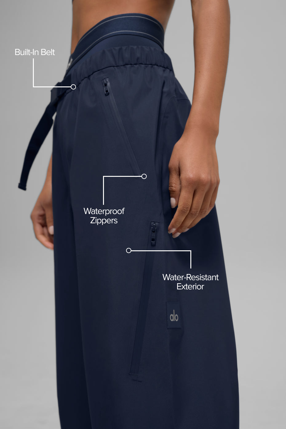 alo Alpha Shell Pant - Navy
