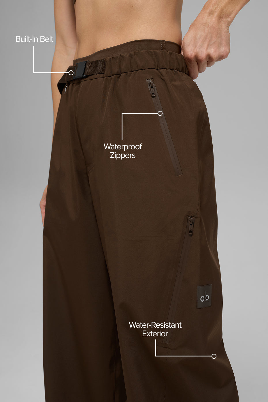 alo Alpha Shell Pant - Espresso