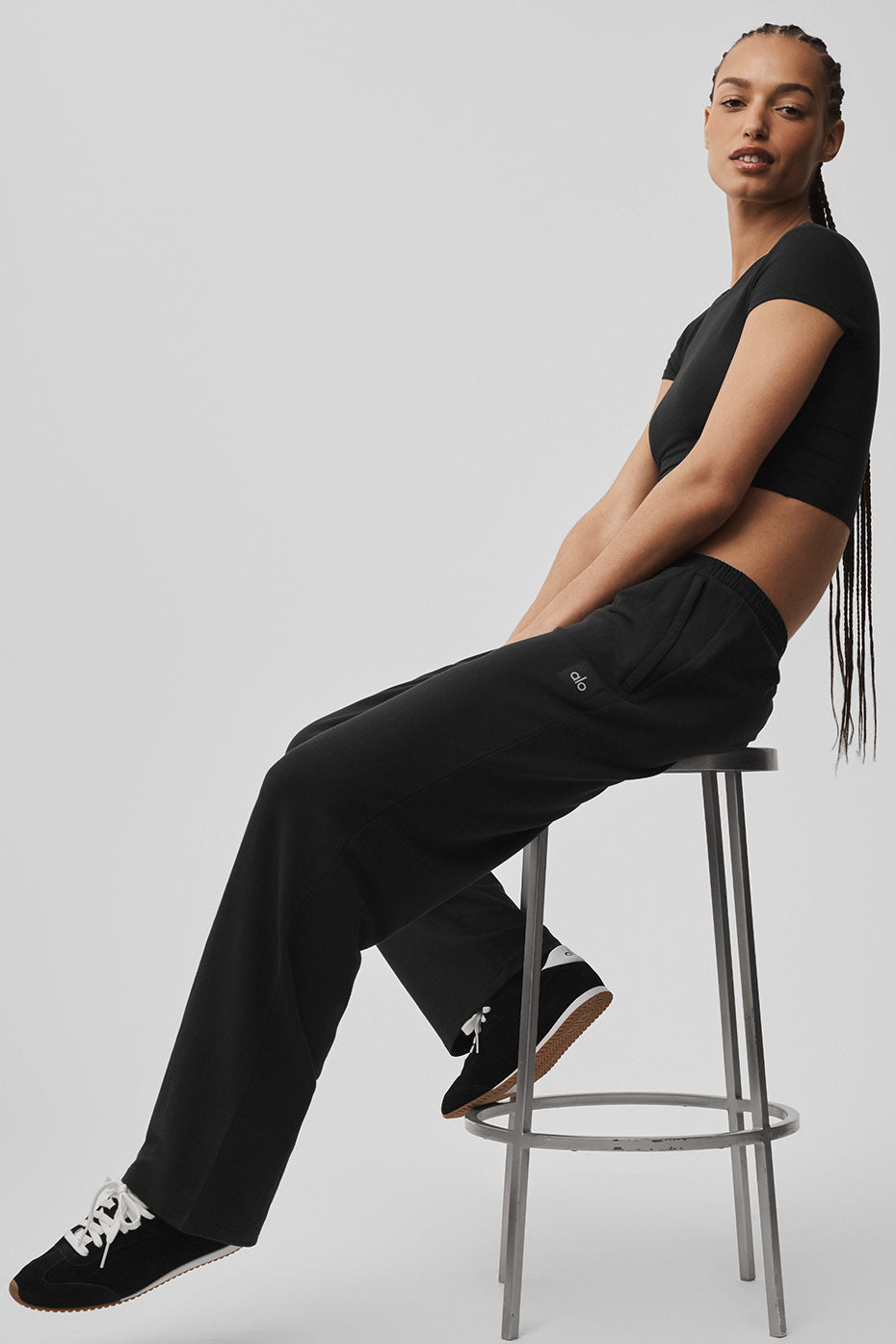 alo Double Take Straight Leg Pant - Black