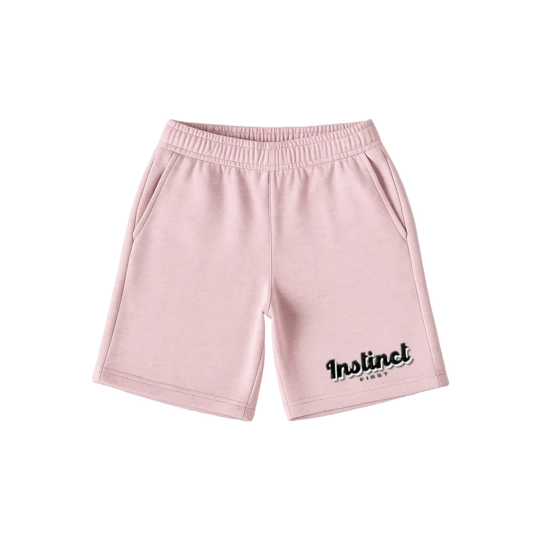 Retro Melange Pink - Oversized Shorts