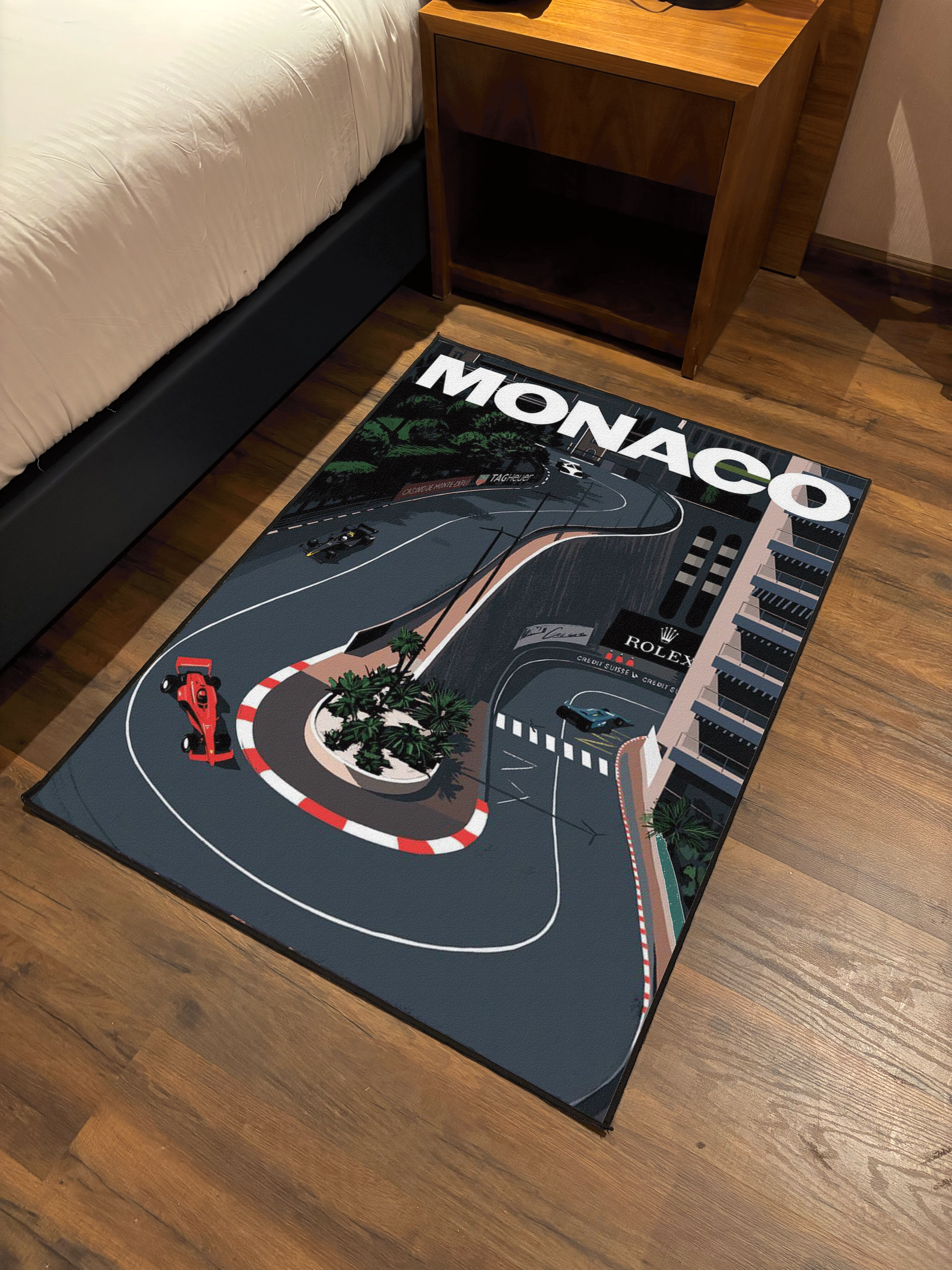 Monaco F1 fan art Printed Washable Rug