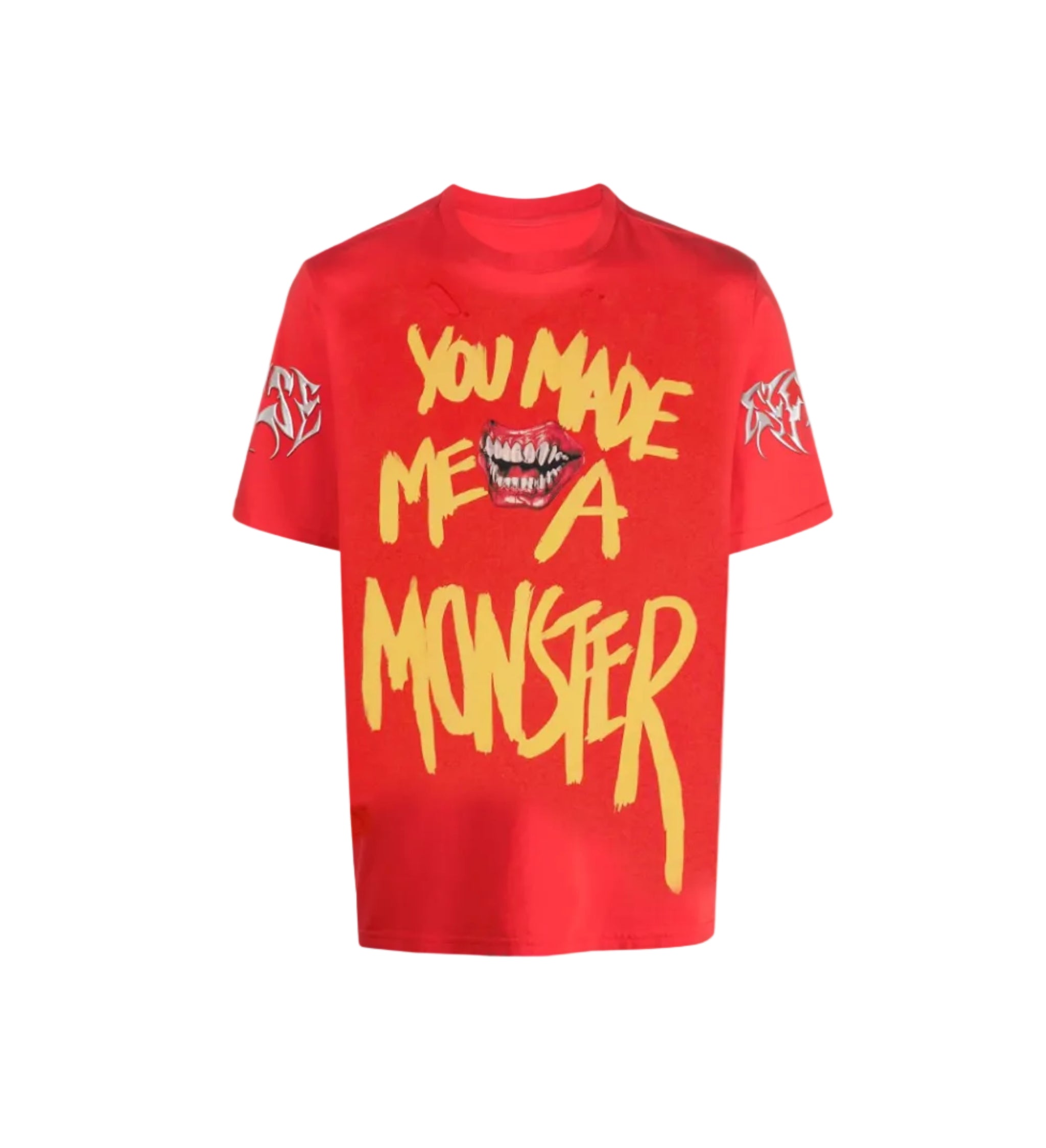 'Monstrosity' Distressed Metal Embroidered T-shirt
