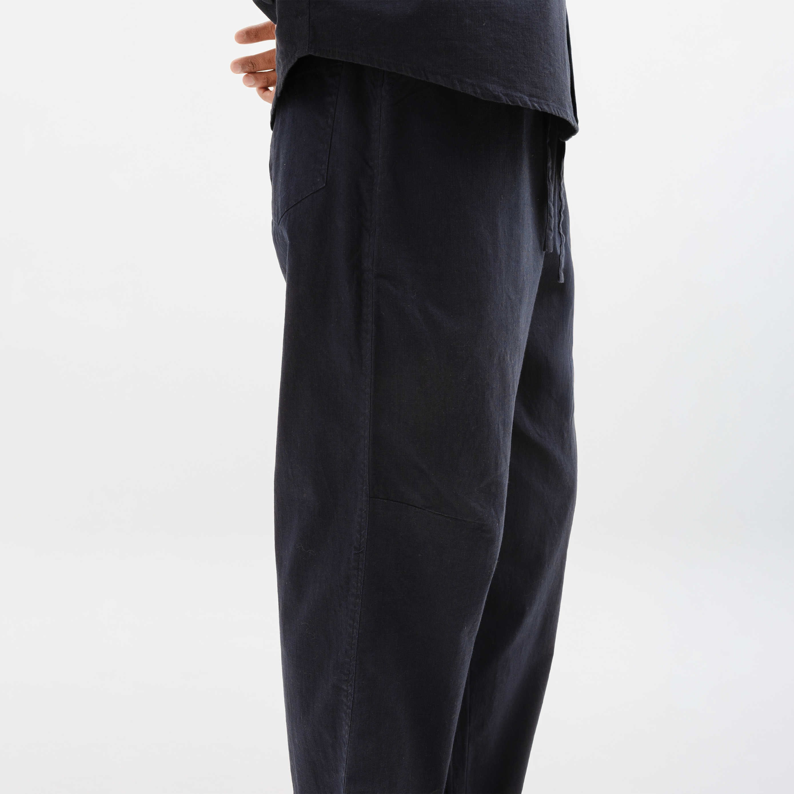 CURVED COTTON PANTS