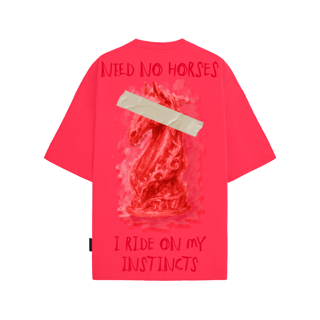 No Knight - Oversized T-shirt (Pink)