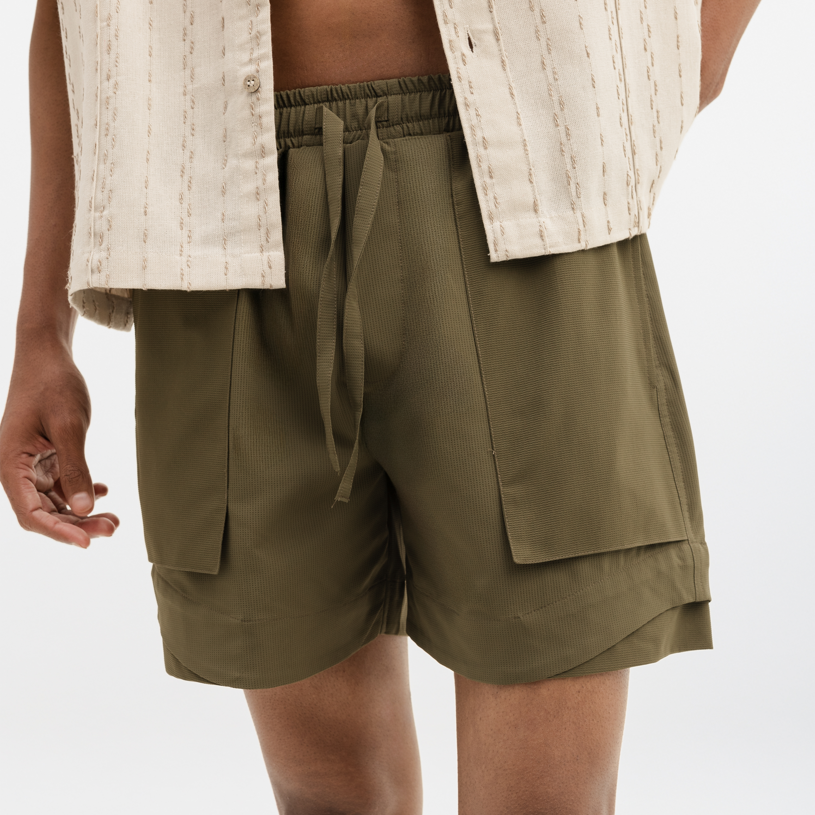 NYLON SHORTS- OLIVE