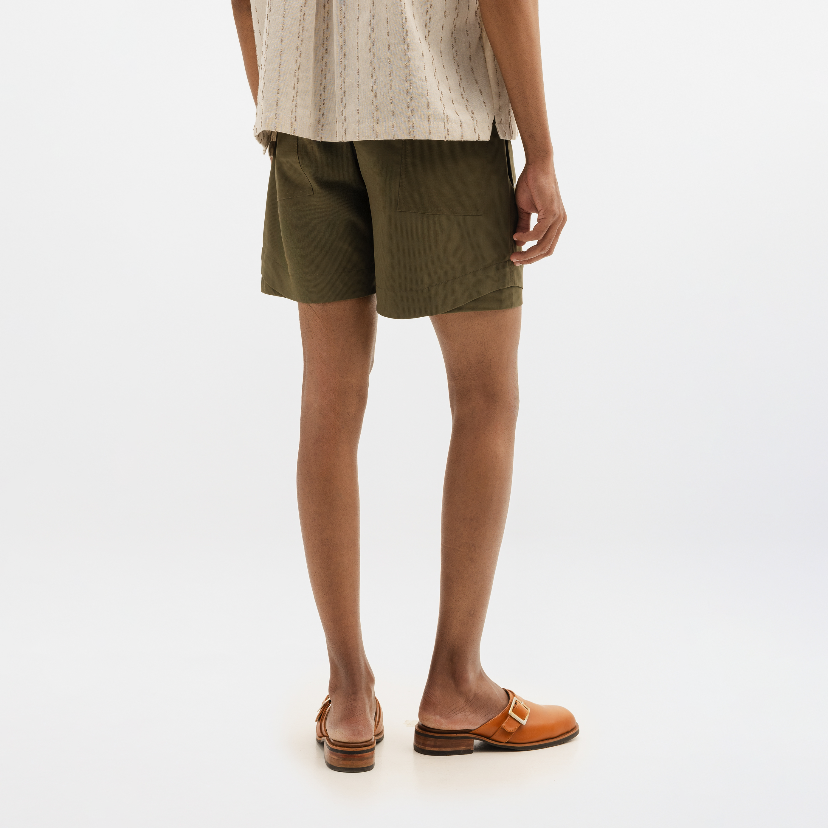 NYLON SHORTS- OLIVE