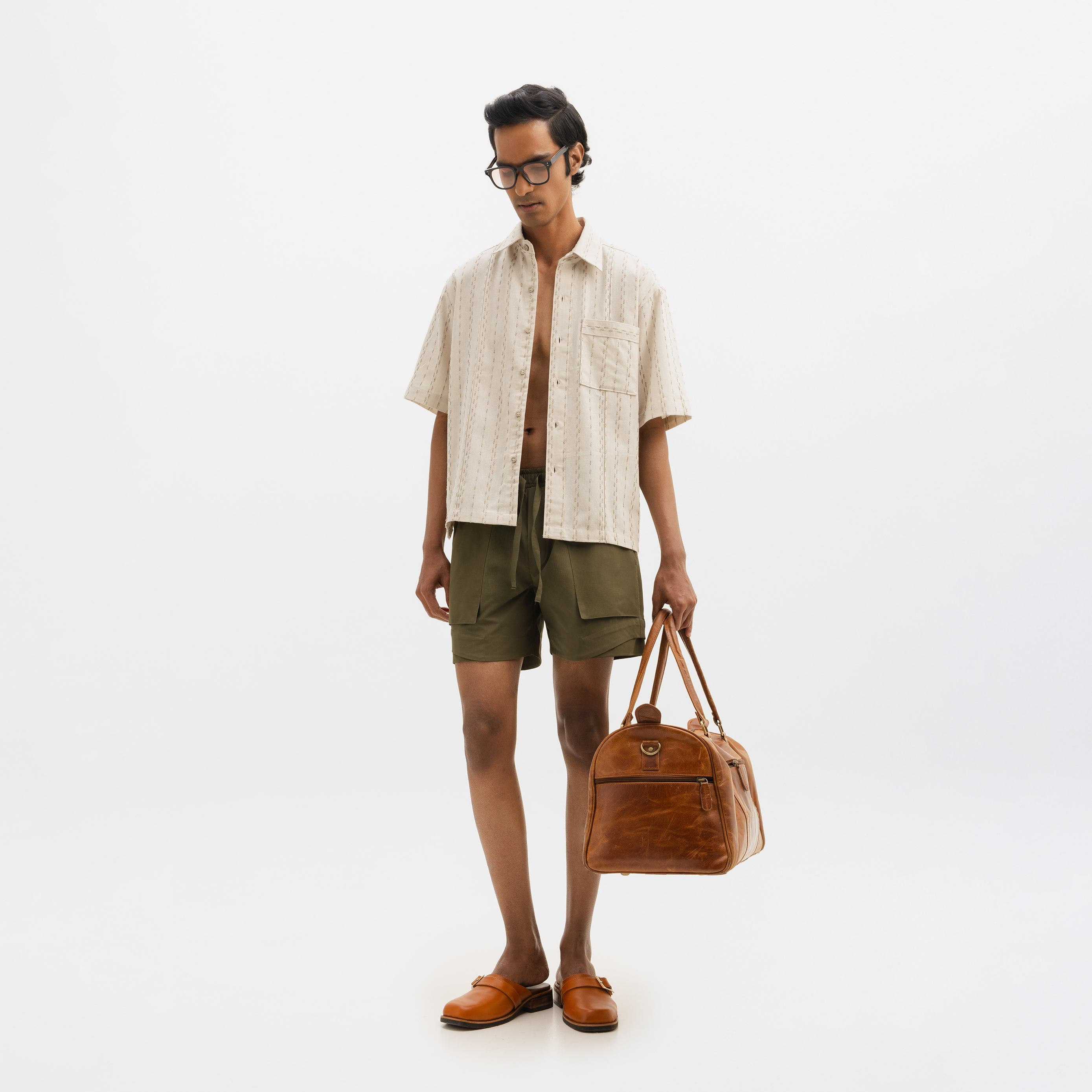 NYLON SHORTS- OLIVE