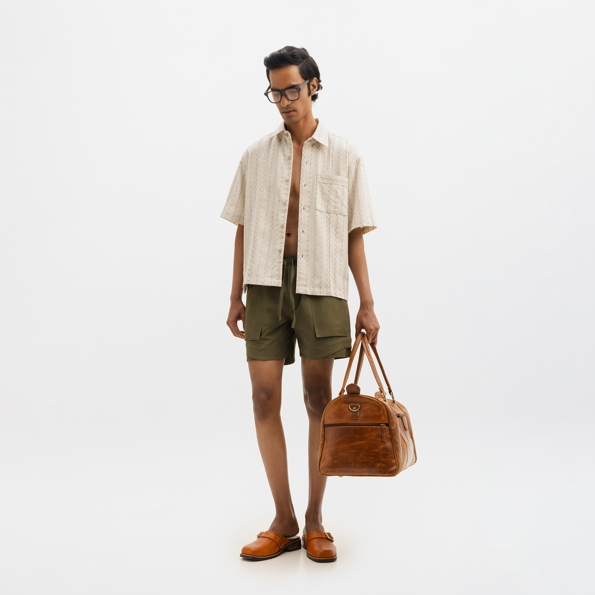 NYLON SHORTS- OLIVE