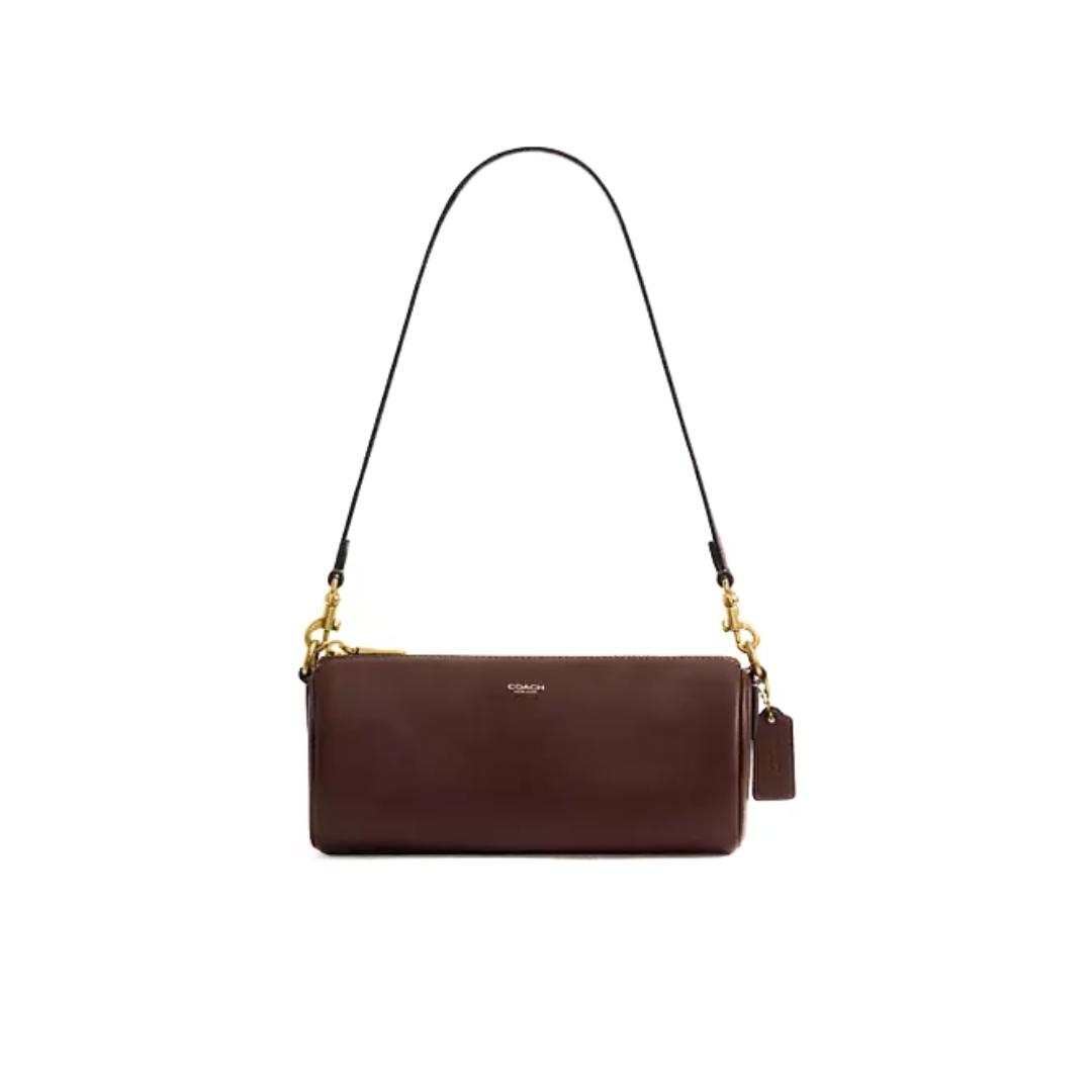 Coach Barrel Bag natural grain leather Brass Maple