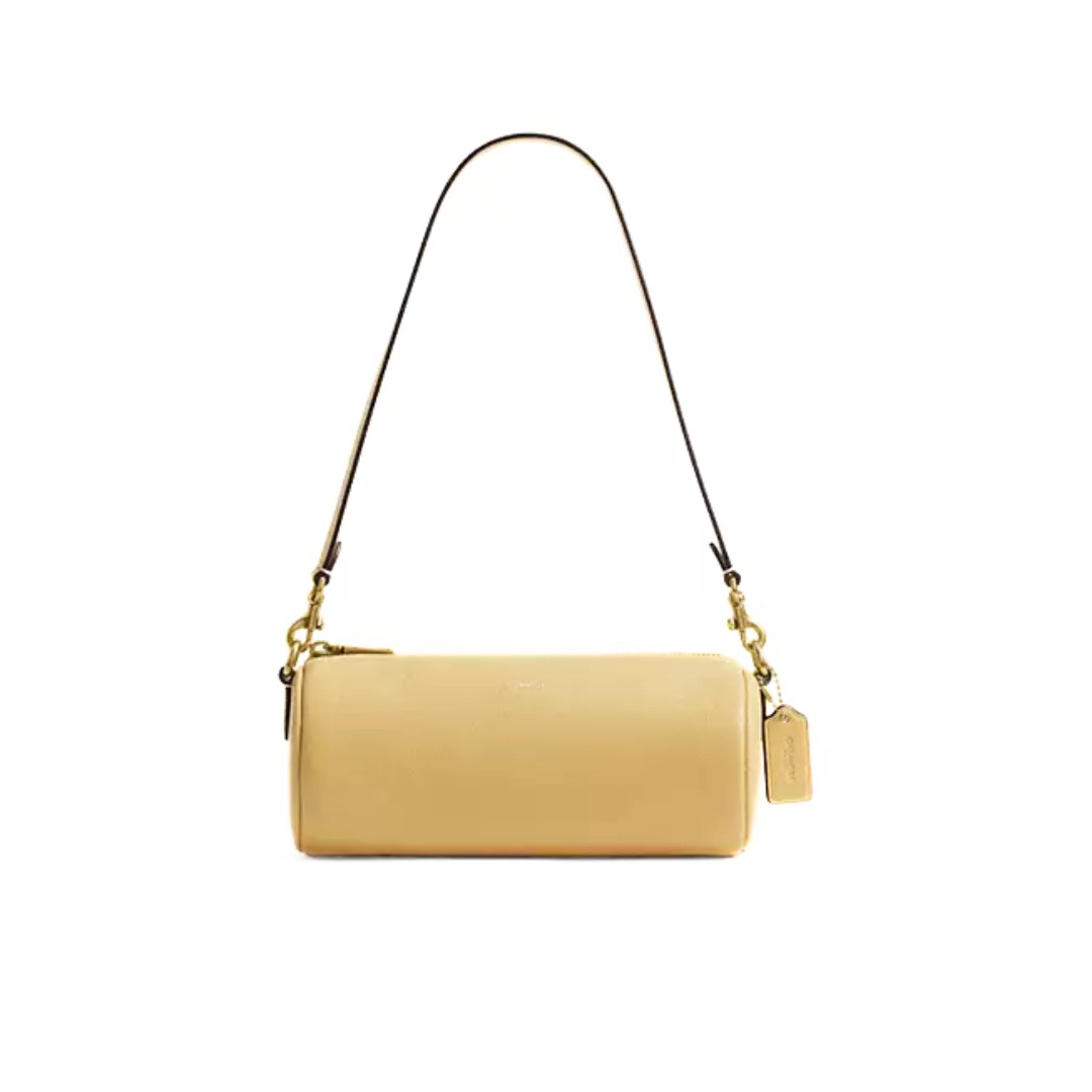 Coach Barrel Bag natural grain leather Brass Vanilla