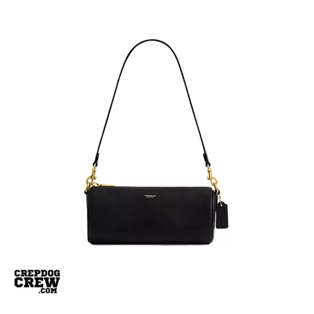 Coach Barrel Bag natural grain leather Brass Black