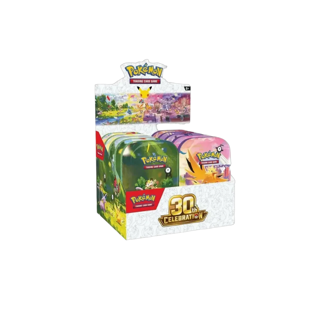 POKEMON 30th Celebration Mini Tin Display
