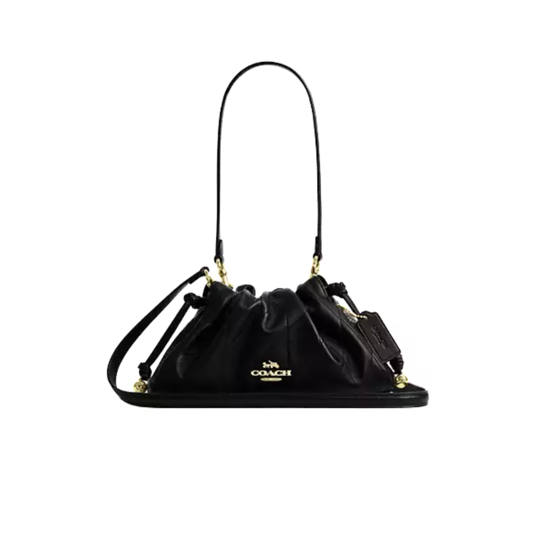 Coach Faye Shoulder Bag With Quilting nappa leather Gold Black