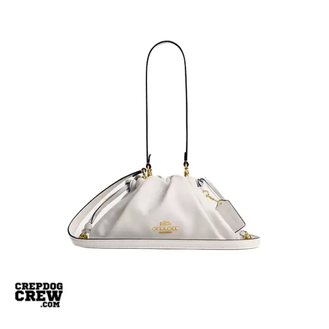 Coach Faye Shoulder Bag smooth leather Gold Chalk