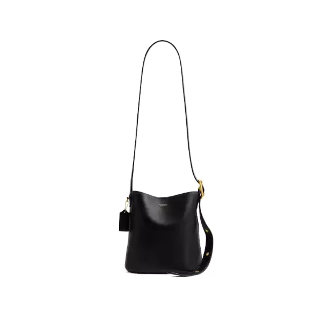 Coach Bleecker Bucket Bag 21 smooth leather Brass Black