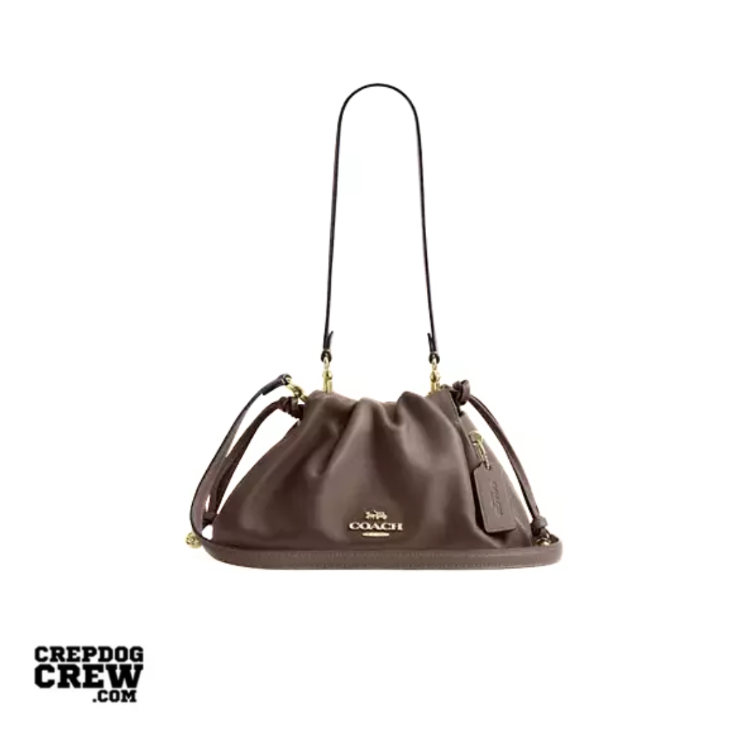 Coach Faye Shoulder Bag smooth leather Gold Dark Stone