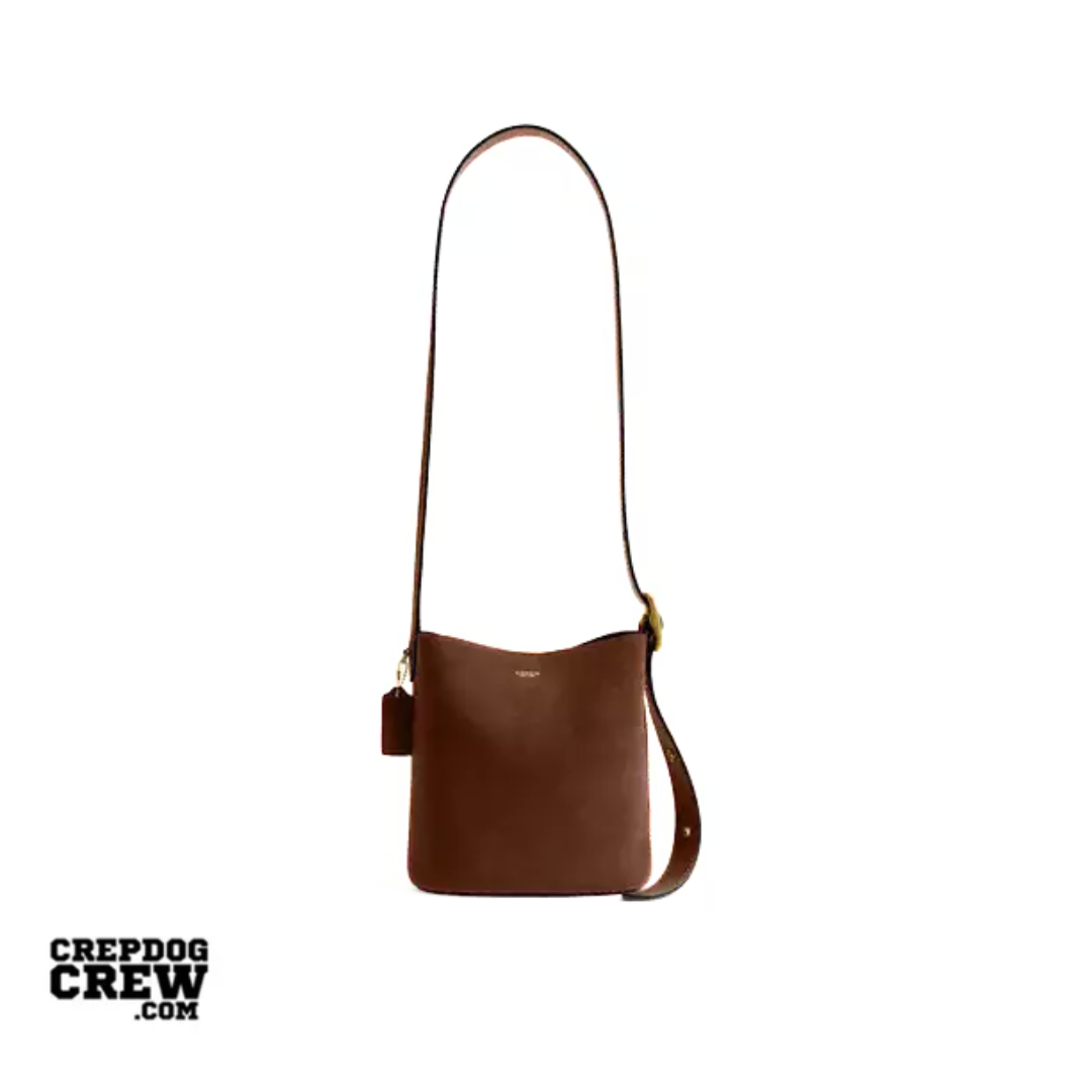 Coach Bleecker Bucket Bag 21 suede Brass Warm Brown