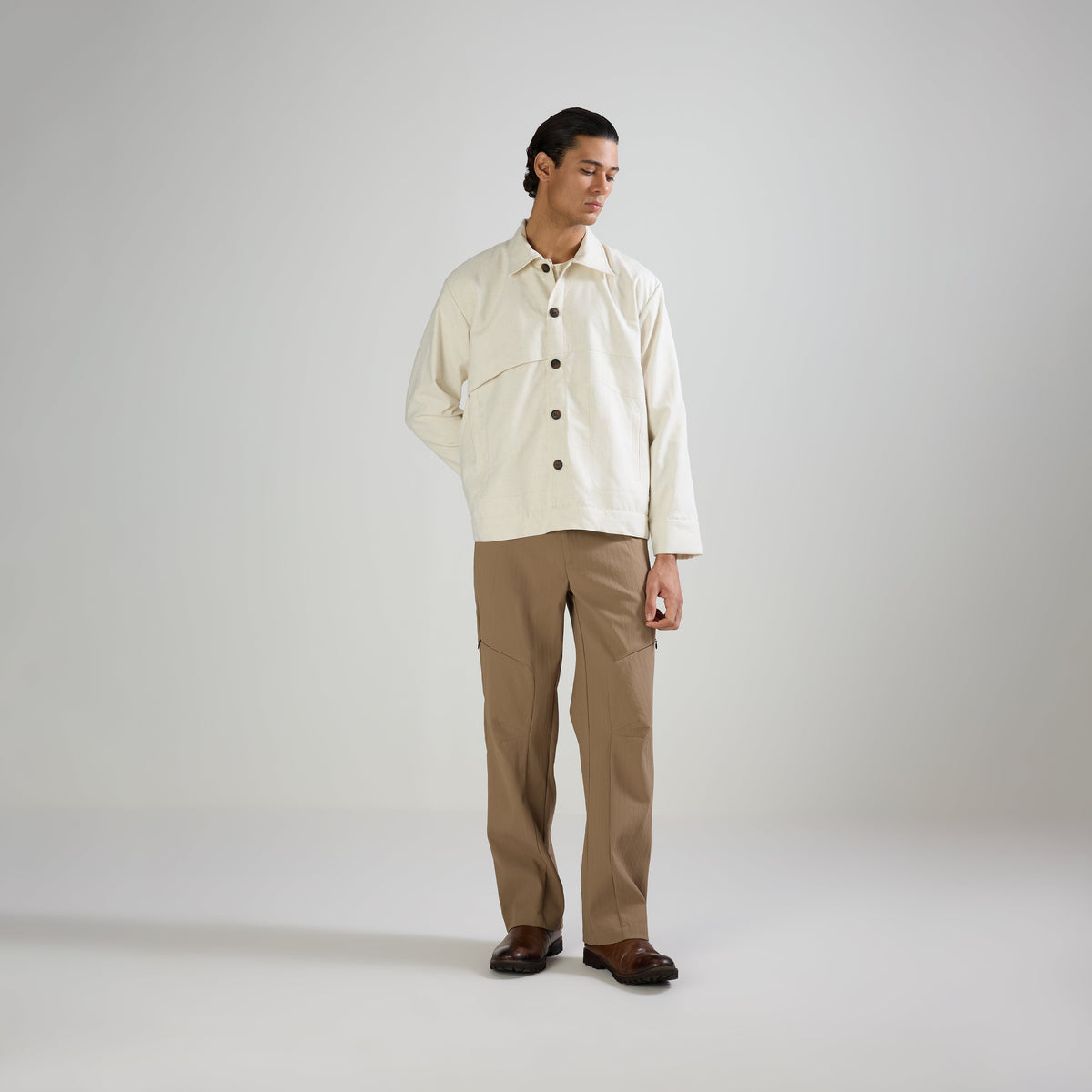 CLASSIC MODULE OVERSHIRT - BEIGE