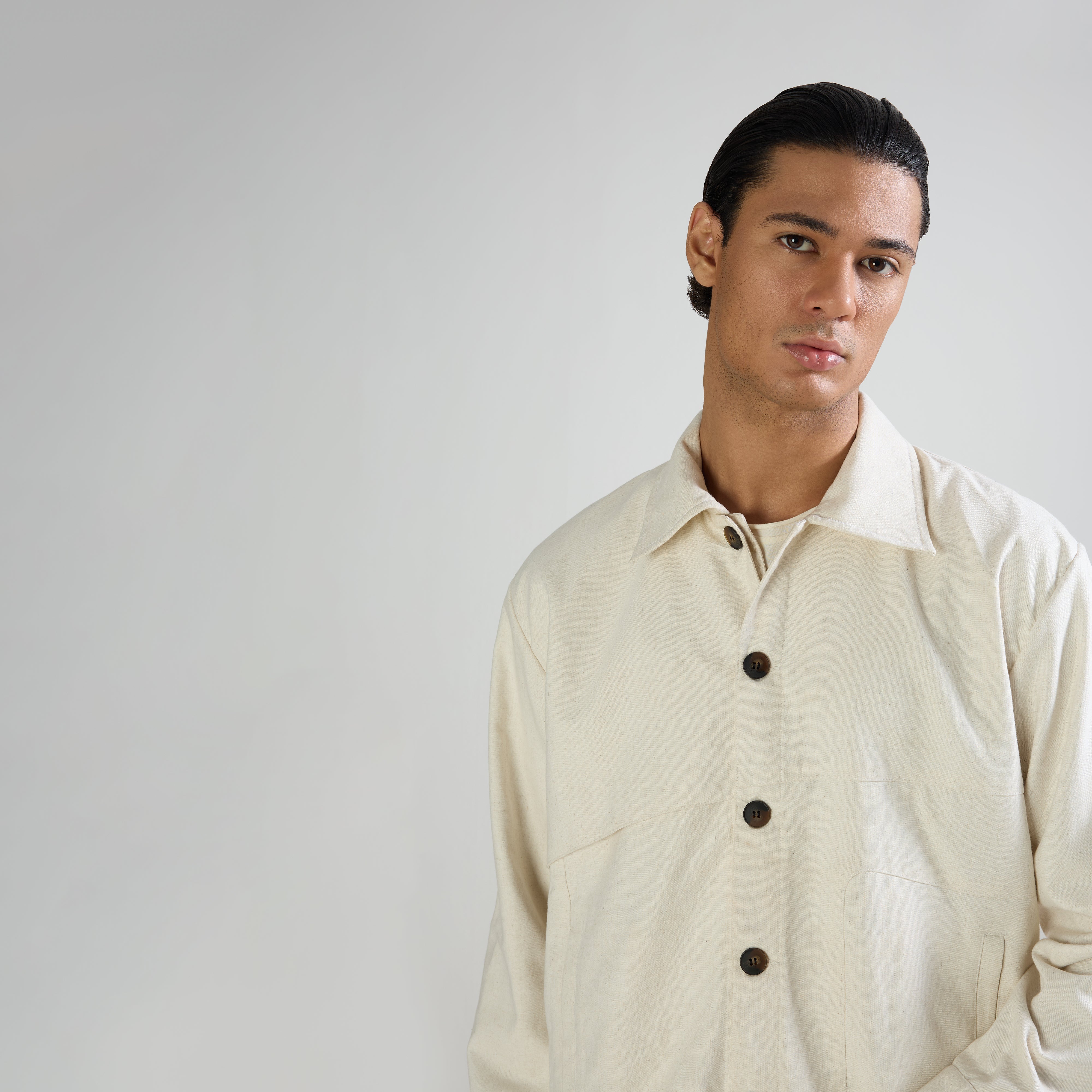 CLASSIC MODULE OVERSHIRT - BEIGE