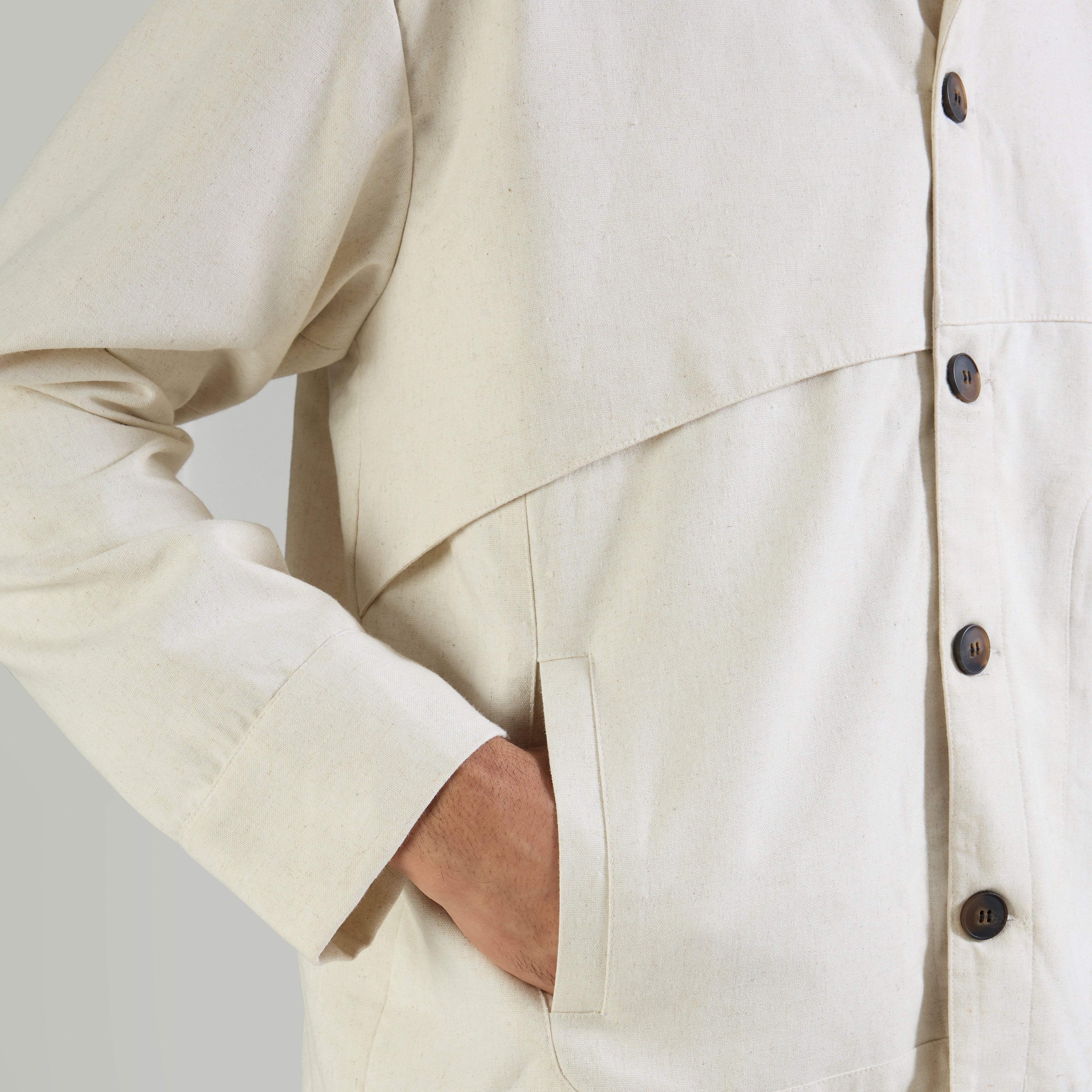 CLASSIC MODULE OVERSHIRT - BEIGE