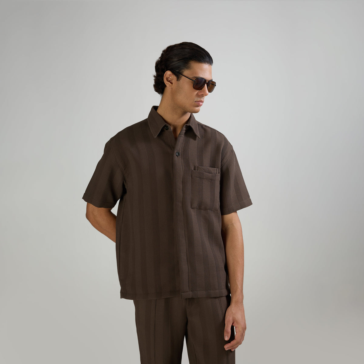BMW SIGNATURE SHIRT - BROWN