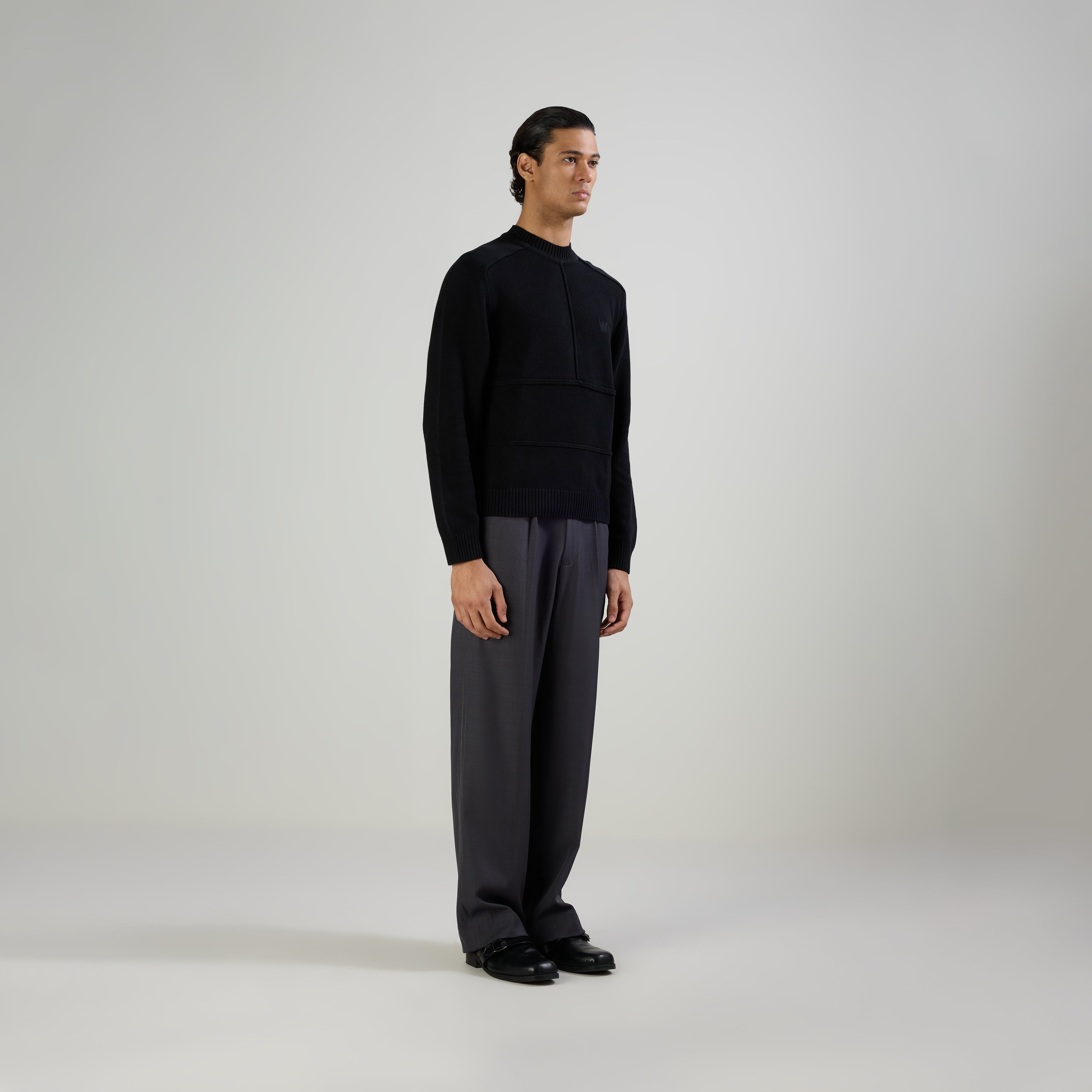 CLASSIC PLEATED TROUSERS - GRAY