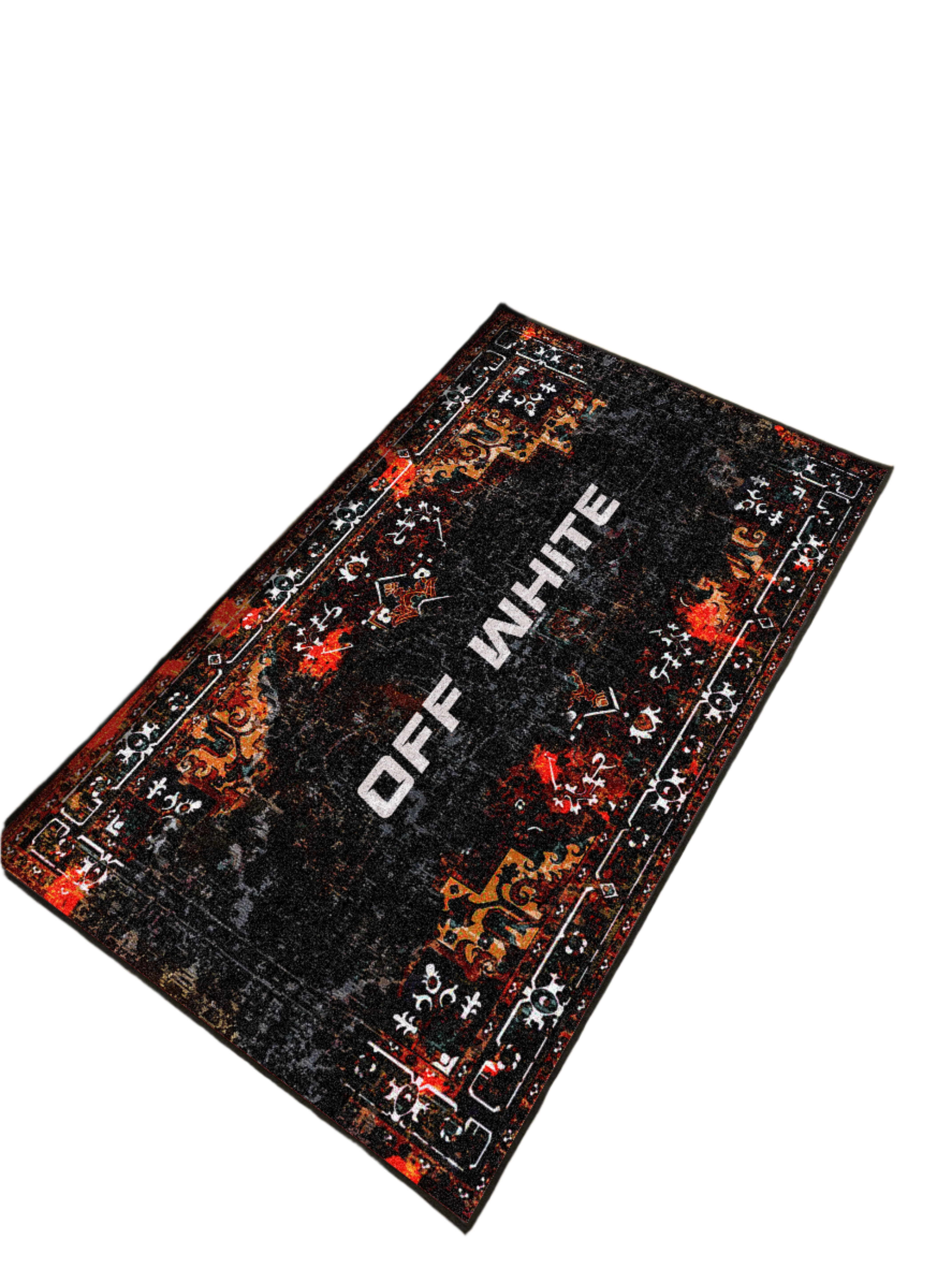 Off White traditional design Washable Custom Rug