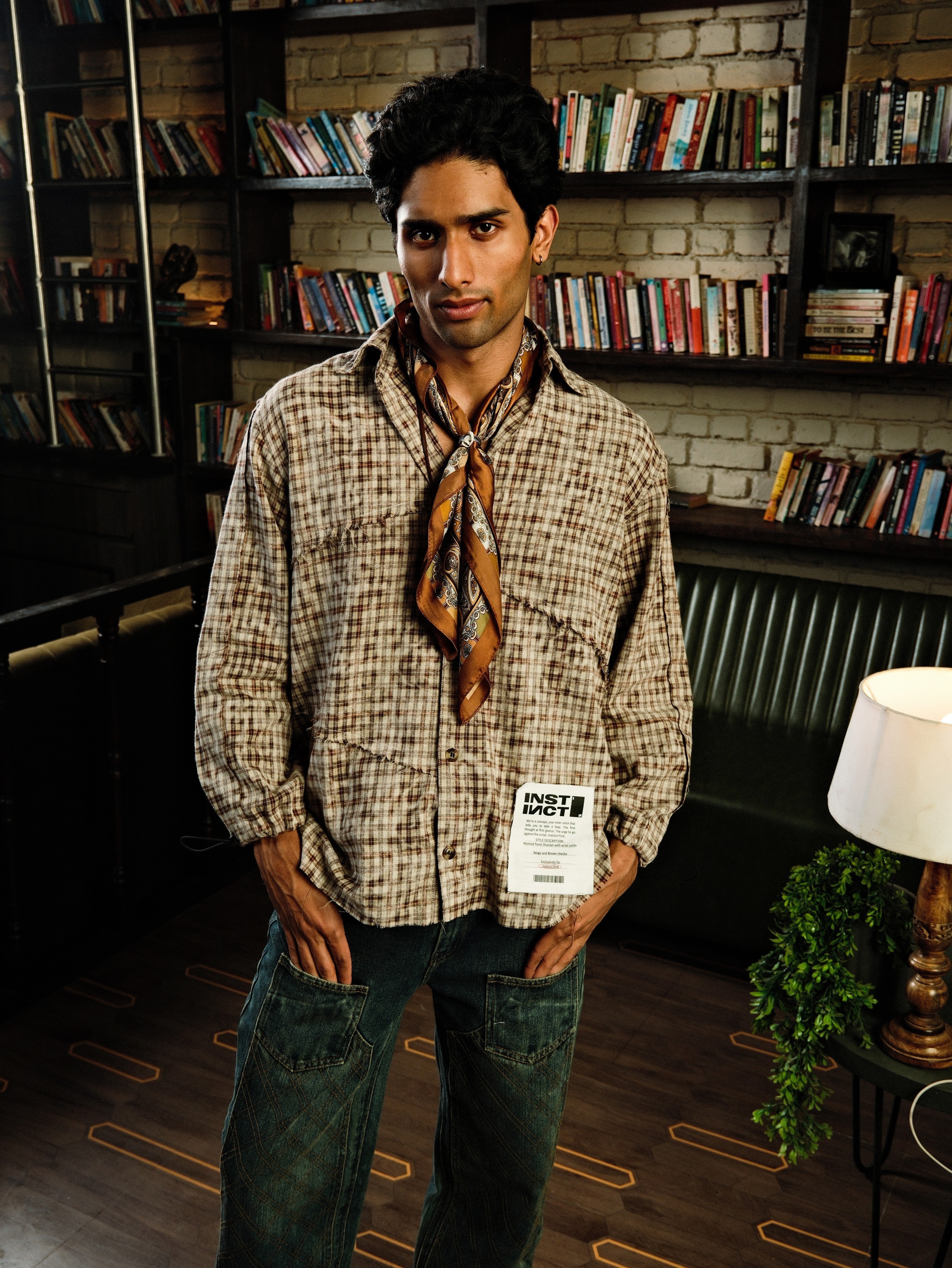 Raw Panel Shirt - (Brown)