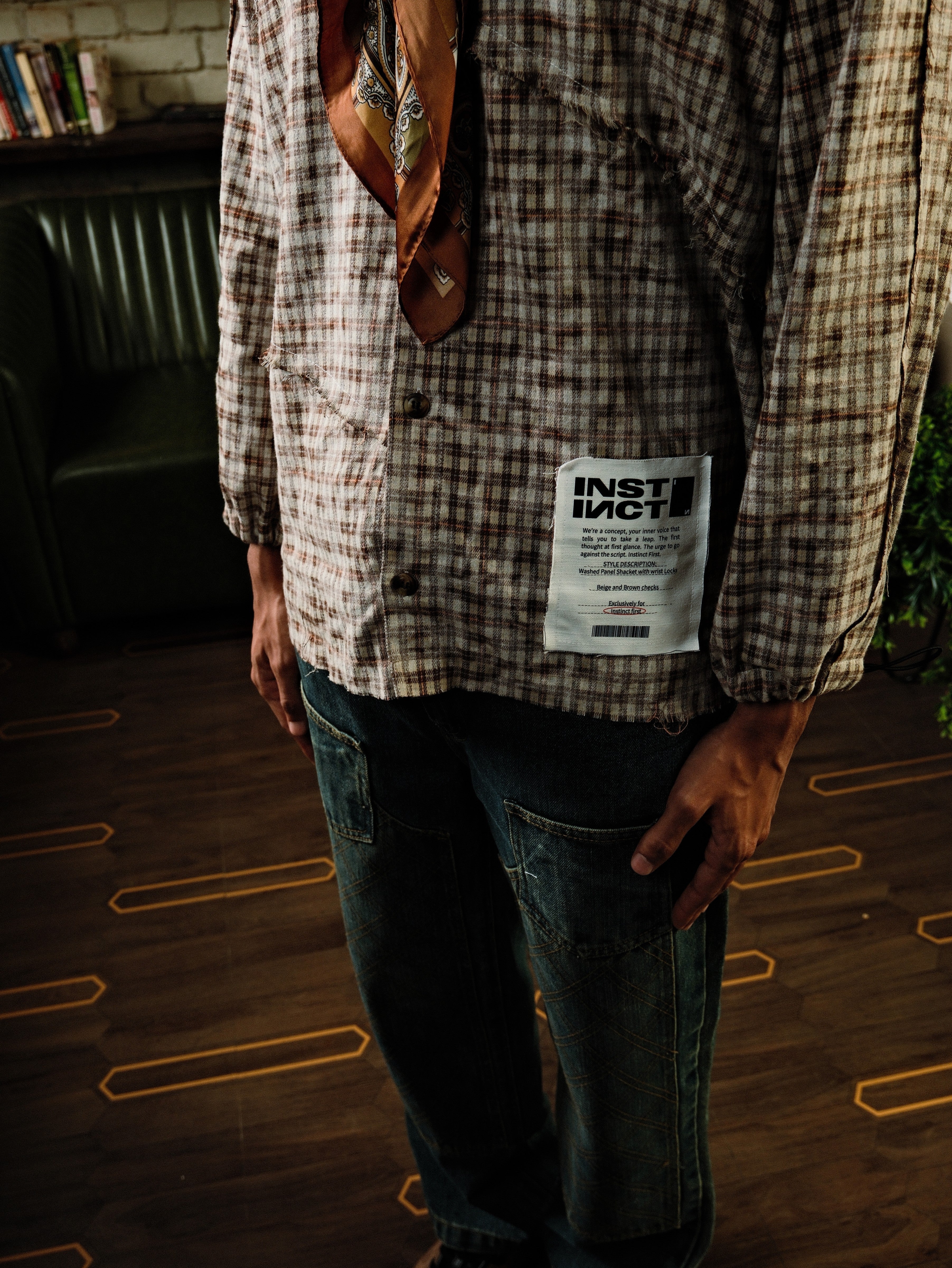 Raw Panel Shirt - (Brown)