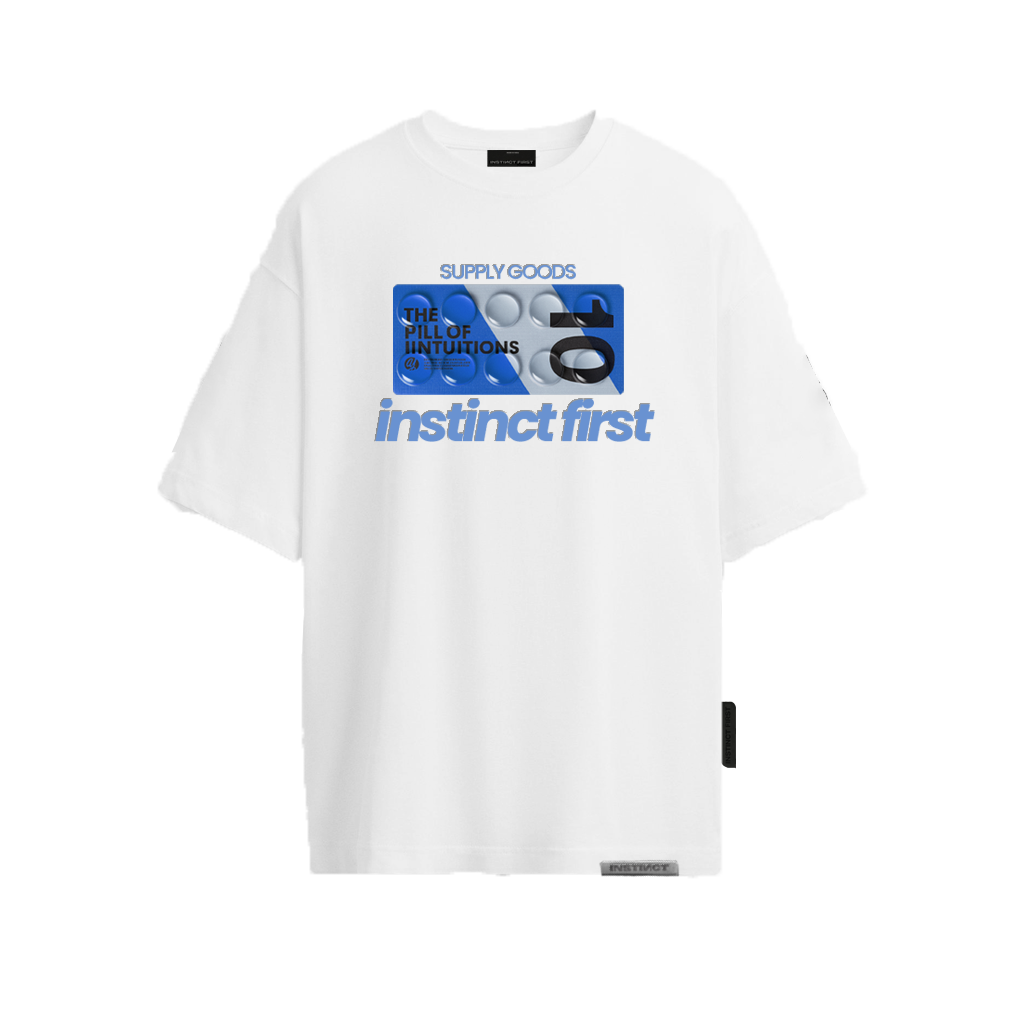 Pill- Oversized T-Shirt (Antique White)