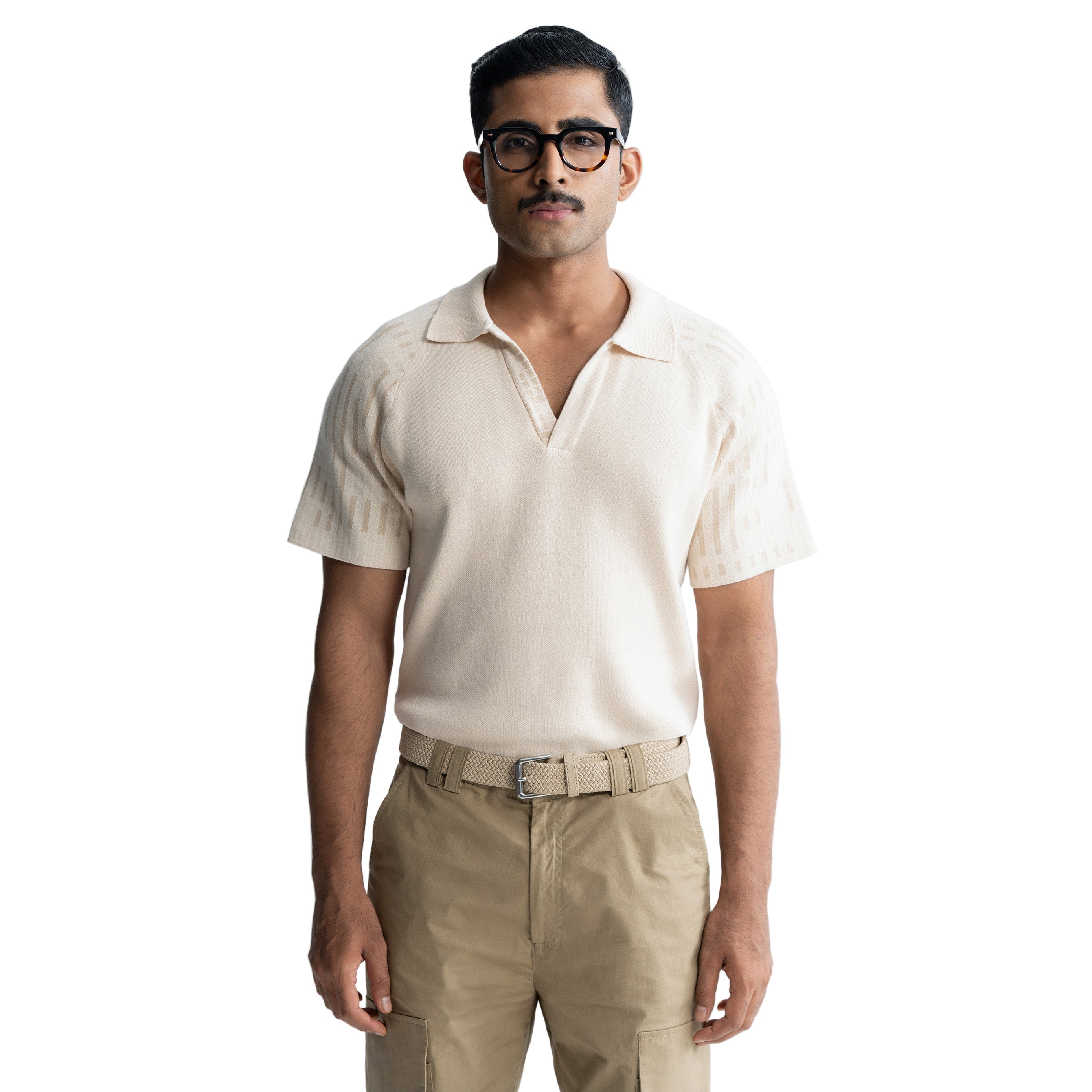 JACQUARD POLO T-SHIRT