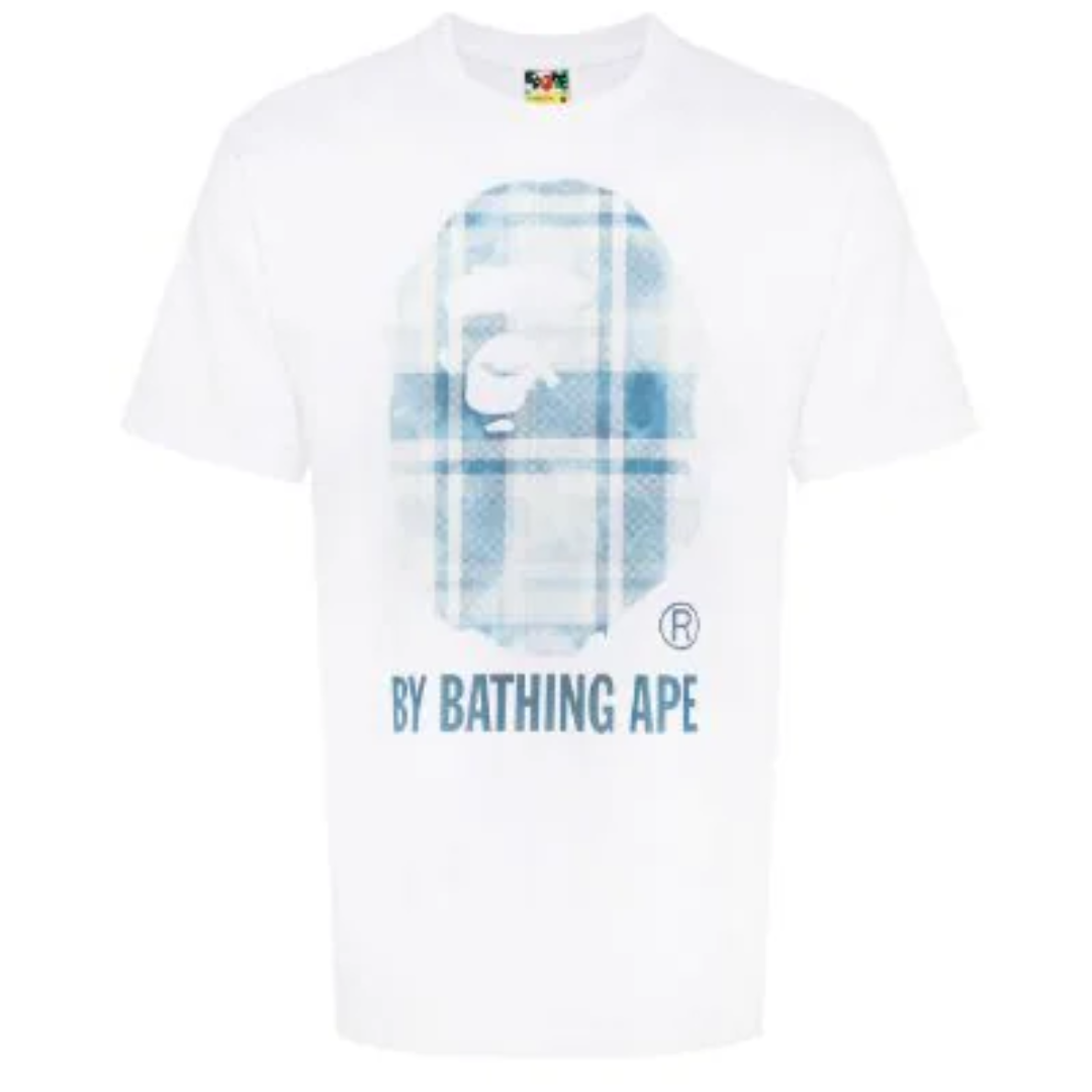 A BATHING APE® Check-print cotton T-shirt