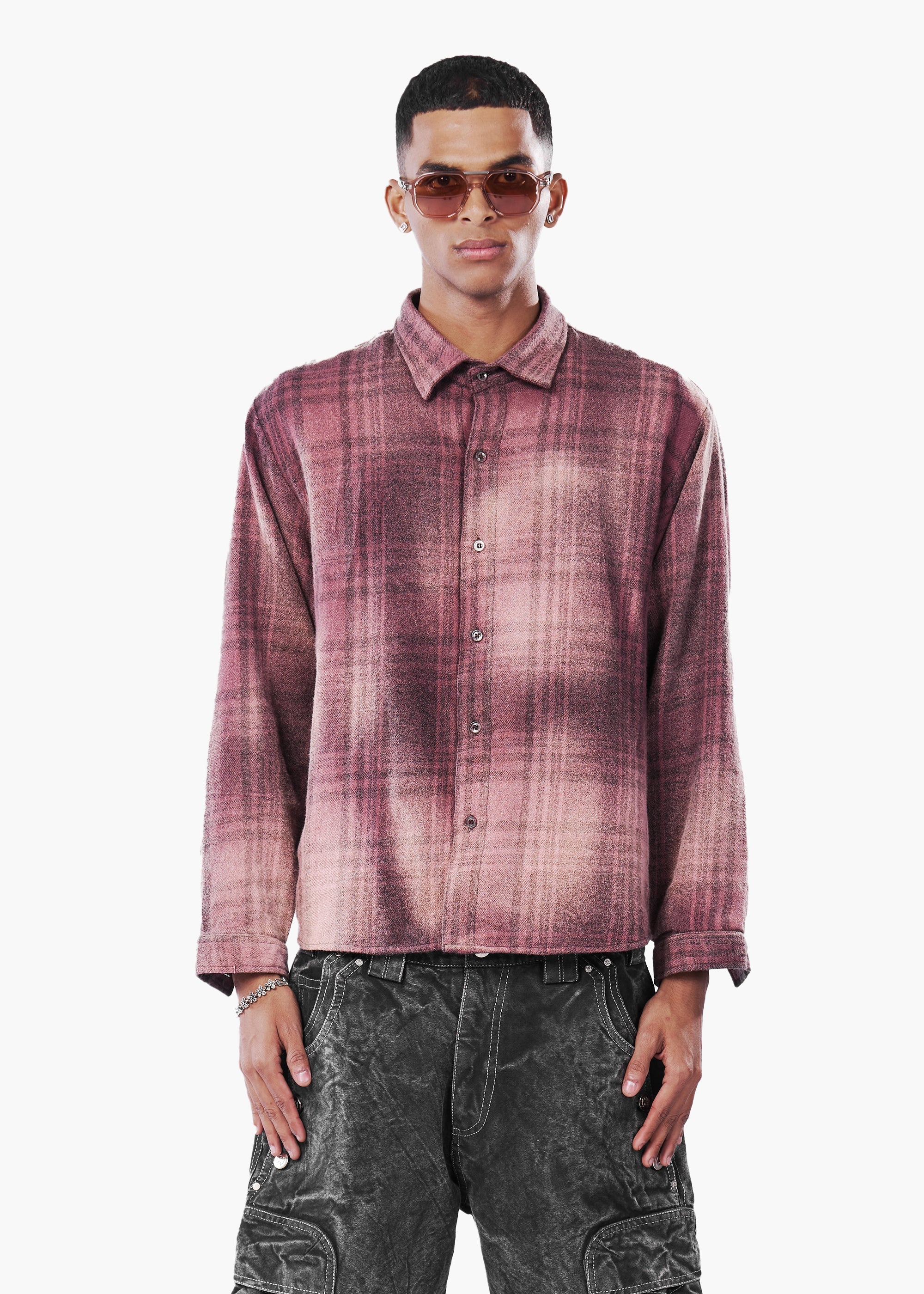 flannel washed shirt
