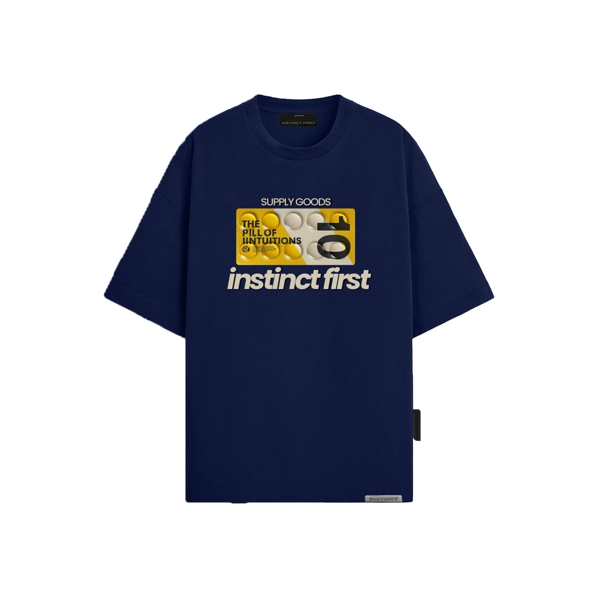 Pill- Oversized T-Shirt (Navy Blue)